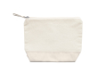 Trousse en coton bicolore avec fermeture éclair assortie 280 g/m² couleur naturel