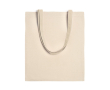 Sac en coton naturel avec de longues poignées 140 g/m² couleur naturel