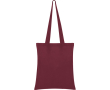 Tote bag en coton avec de longues poignées dans plusieurs couleurs couleur grenat
