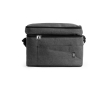 Glacière XL en polyester RPET avec double compartiment et poche couleur noir mat