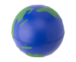 Balle anti-stress en PU en forme de globe terrestre à personnaliser couleur bleu