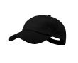 Casquette 5 panneaux en coton avec velcro en plusieurs coloris couleur noir