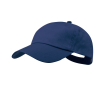 Casquette 5 panneaux en coton avec velcro en plusieurs coloris couleur bleu marine