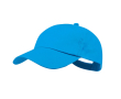 Casquette 5 panneaux en coton avec velcro en plusieurs coloris couleur bleu ciel