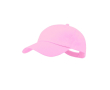 Casquette 5 panneaux en coton avec velcro en plusieurs coloris couleur rose