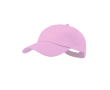 Casquette 5 panneaux en coton avec velcro en plusieurs coloris couleur rose pastel