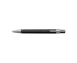 Stylo en plastique avec détails métalliques, encre noire couleur noir
