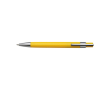 Stylo en plastique avec détails métalliques, encre noire couleur jaune