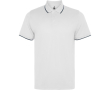 Polo technique avec bord-côte contrasté 200 g/m² Roly Direct Sian couleur blanc