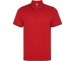 Polo technique avec bord-côte contrasté 200 g/m² Roly Direct Sian couleur rouge