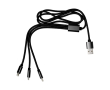 Set de câbles de charge plusieurs connecteurs et longueur de 95 cm couleur noir