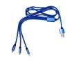 Set de câbles de charge plusieurs connecteurs et longueur de 95 cm couleur bleu ultramarine