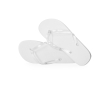 Tongs avec logo, semelle EVA et brides transparentes Pool couleur blanc