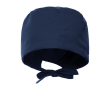 Bonnet sanitaire en polyester avec lanières ajustables 150 g/m² couleur bleu marine