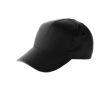 Casquettes 5 panneaux en coton avec fermeture velcro ClearLine couleur noir
