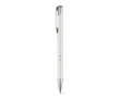 Stylo en aluminium avec mécanisme à bouton-poussoir encre bleue couleur ivoire