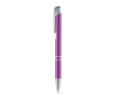 Stylo en aluminium avec mécanisme à bouton-poussoir encre bleue couleur violet