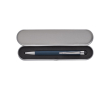 Stylo tactile en aluminium, en étui métallique, encre bleue couleur bleu