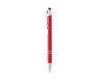 Stylo gravé en aluminium avec pointe tactile couleur rouge