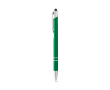 Stylo gravé en aluminium avec pointe tactile couleur vert