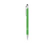 Stylo gravé en aluminium avec pointe tactile couleur vert clair