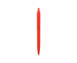 Stylo en plastique avec grand clip et finition brillante, encre bleue couleur rouge
