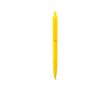 Stylo en plastique avec grand clip et finition brillante, encre bleue couleur jaune