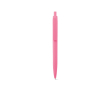 Stylo en plastique avec grand clip et finition brillante, encre bleue couleur rose clair 