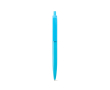 Stylo en plastique avec grand clip et finition brillante, encre bleue couleur bleu ciel