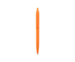 Stylo en plastique avec grand clip et finition brillante, encre bleue couleur orange