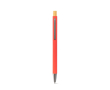 Stylo en aluminium recyclé avec finition caoutchoutée, encre bleue couleur rouge