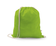 Sac à cordon en coton recyclé et polyester 150 g/m² couleur vert clair