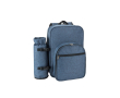 Sac à dos isotherme pique-nique en polyester recyclé avec ustensiles couleur bleu