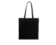 Sac de courses en coton biologique avec longues anses 140 g/m² couleur noir
