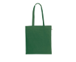 Sac de courses en coton biologique avec longues anses 140 g/m² couleur vert foncé