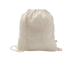 Sac à cordon en coton recyclé et polyester 150 g/m² couleur naturel