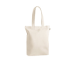Sac de courses en coton recyclé et polyester à anses longues 280 g/m² couleur naturel