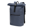 Sac à dos roll-top pour ordinateur en cuir synthétique 15 L 16\" couleur bleu