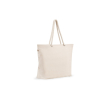 Sac de plage en coton recyclé avec anses longues 220 g/m2 couleur naturel