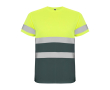 T-shirt de travail haute visibilité 130 g/m² Roly Delta couleur gris taupe