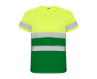 T-shirt de travail haute visibilité 130 g/m² Roly Delta couleur vert