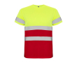 T-shirt de travail haute visibilité 130 g/m² Roly Delta couleur rouge