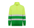 Sweat-shirt de travail haute visibilité 280 g/m² Roly Spica couleur vert