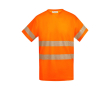 T-shirt de travail en coton et polyester 170 g/m² Roly Tauri couleur orange fluorescent