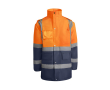 Parka de travail matelassée haute visibilité 395 g/m² Roly Merak couleur orange fluorescent