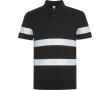 Polo unisexe manches courtes haute visibilité 220 g/m² Roly Foran couleur noir