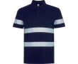Polo unisexe manches courtes haute visibilité 220 g/m² Roly Foran couleur bleu marine