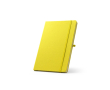 Carnet en RPET 100 % avec coins arrondis et feuilles lignées format A5 couleur jaune