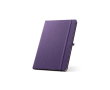 Carnet en RPET 100 % avec coins arrondis et feuilles lignées format A5 couleur mauve