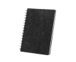 Carnet en feutre recyclé avec couverture semi-rigide A5 pages lignées couleur gris foncé